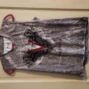 Gray Sleeveless Women's Crossmen Drum And Bugle Corps Shirt